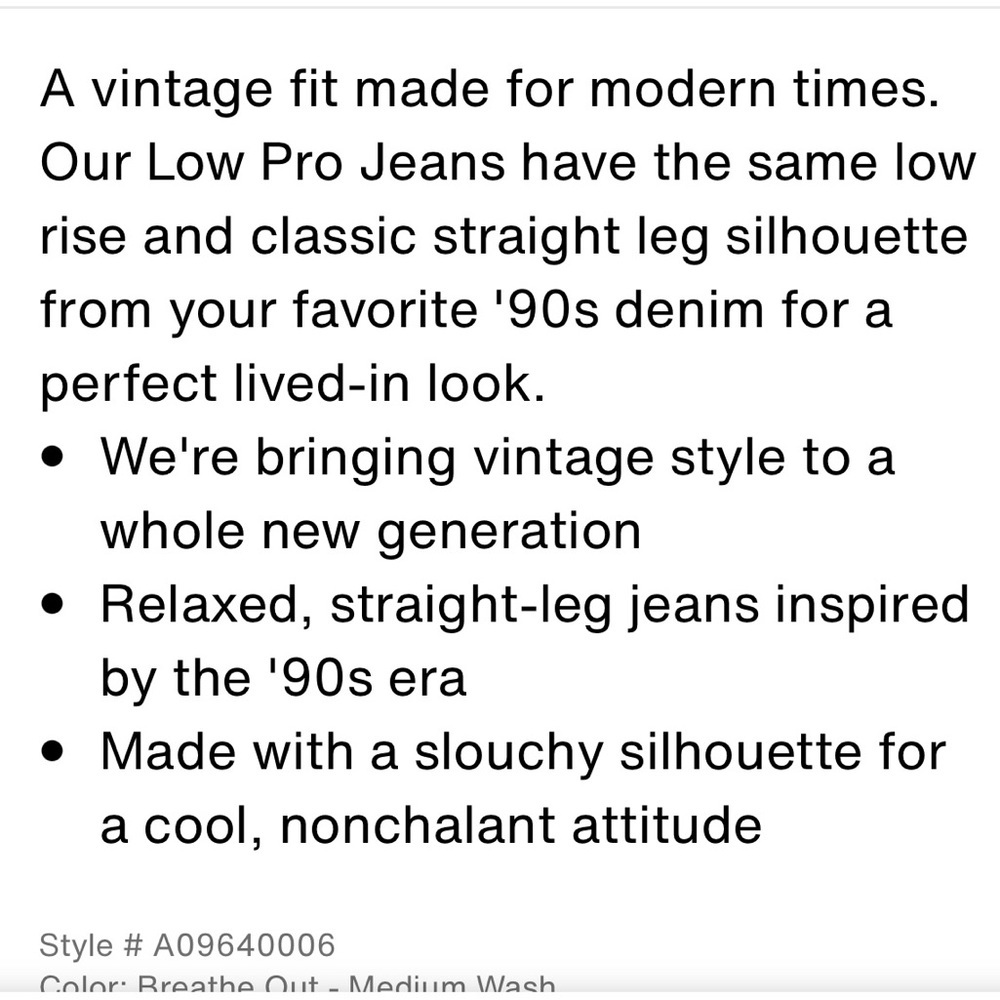 LEVIS Low Pro Women’s Straight Jeans Sz 28 - Picture 4 of 9